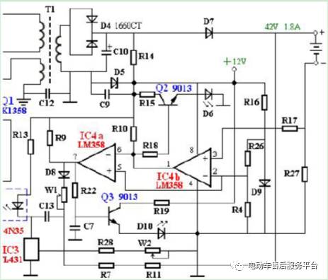 最权威电动车充电器电路图
