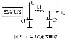 直流电源π 型 LC 滤波电路