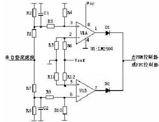 直流电源输入过欠压保护电路图