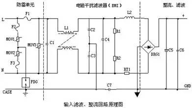 直流稳压电源整流滤波电路原理图